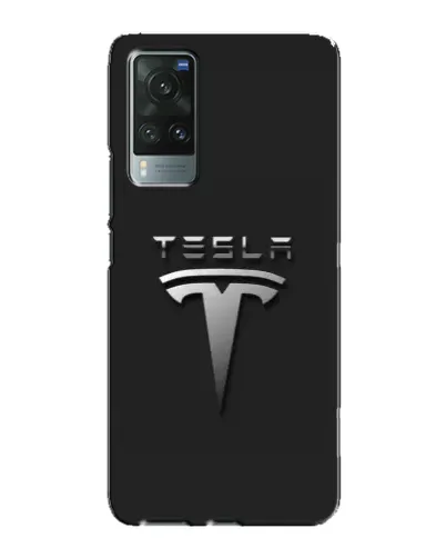 Чохол для Vivo X60 Pro з картинкою «Сталевий логотип Tesla»