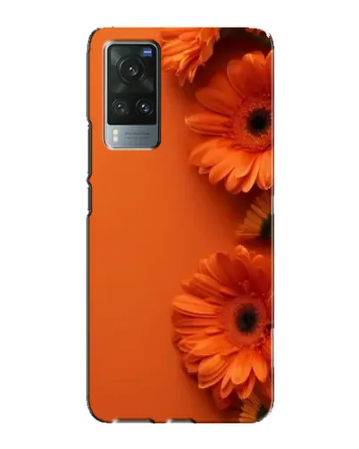 Чехол для Vivo X60 Pro с картинкой «Оранжевые герберы»