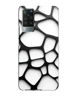 Чохол для Vivo X60 Pro з картинкою «Біла об'ємна сітка»