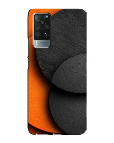Чехол для Vivo X60 Pro с картинкой «Геометрия оранжевых кругов»