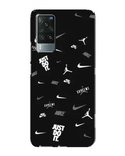 Чохол для Vivo X60 з картинкою «Nike Black Pattern»