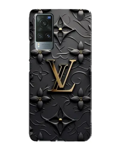 Чехол для Vivo X60 с картинкой «Кожаная текстура LV»
