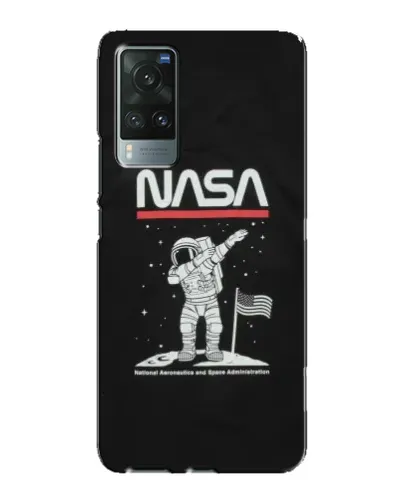 Чехол для Vivo X60 с картинкой «NASA — шагаем по Луне»
