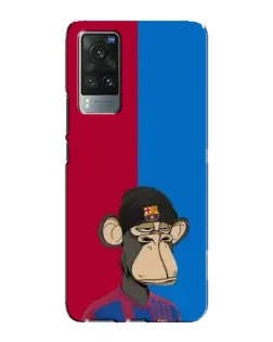 Чехол для Vivo X60 с картинкой «Bored Ape — фанат Барсы»