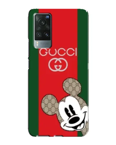 Чехол для Vivo X60 с картинкой «Gucci — полосы и Микки» Чехол для Vivo X60 с картинкой «Gucci — полосы и Микки»