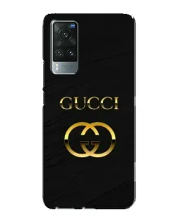 Чехол для Vivo X60 с картинкой «Золотой логотип Gucci»