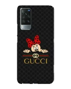 Чехол для Vivo X60 с картинкой «Минни Маус Gucci — черный»