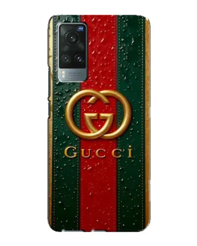Чехол для Vivo X60 с картинкой «Gucci — фирменная полоса и золото» Чехол для Vivo X60 с картинкой «Gucci — фирменная полоса и золото»