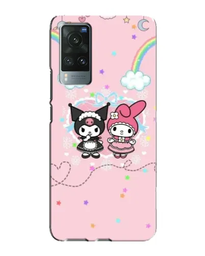 Чехол для Vivo X60 с картинкой «My Melody и Kuromi» Чехол для Vivo X60 с картинкой «My Melody и Kuromi»