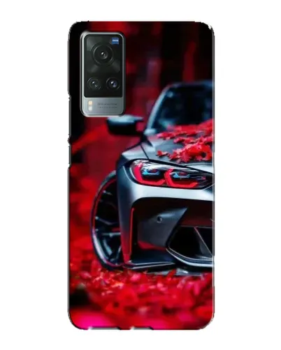 Чехол для Vivo X60 с картинкой «Спортивная BMW и цветы» Чехол для Vivo X60 с картинкой «Спортивная BMW и цветы»