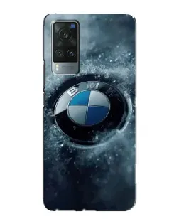 Чехол для Vivo X60 с картинкой «Логотип BMW — лед»