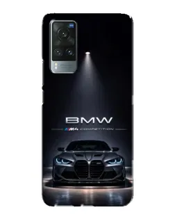 Чехол для Vivo X60 с картинкой «BMW сквозь ночной город»