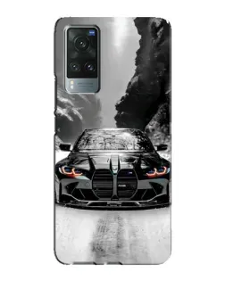 Чехол для Vivo X60 с картинкой «BMW — акварельный дрифт»