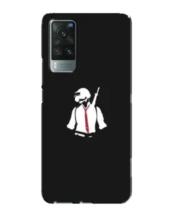 Чохол для Vivo X60 з картинкою «PUBG — силует воїна»