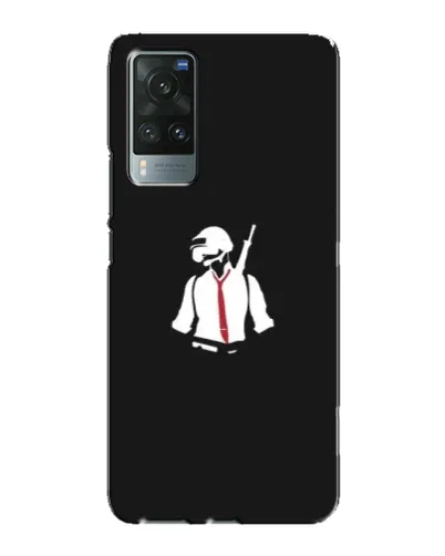 Чохол для Vivo X60 з картинкою «PUBG — силует воїна»