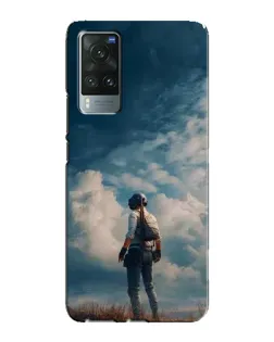 Чохол для Vivo X60 з картинкою «Герой PUBG на скелі»