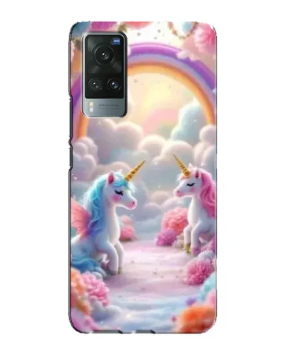 Чехол для Vivo X60 с картинкой «Радуга и единороги» Чехол для Vivo X60 с картинкой «Радуга и единороги»