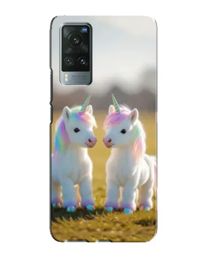 Чехол для Vivo X60 с картинкой «Пара единорогов» Чехол для Vivo X60 с картинкой «Пара единорогов»