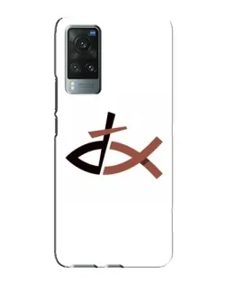 Чехол для Vivo X60 с картинкой «Рыба и крест»