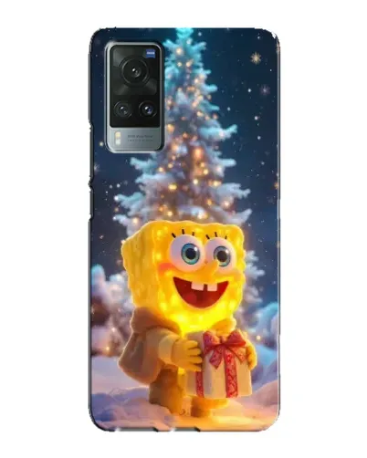 Чохол для Vivo X60 з картинкою «Різдвяний Спанч Боб»