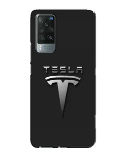Чехол для Vivo X60 с картинкой «Стальной логотип Tesla»