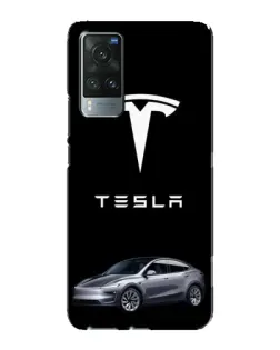 Чехол для Vivo X60 с картинкой «Tesla Model Y»
