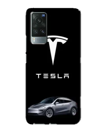 Чехол для Vivo X60 с картинкой «Tesla Model Y»
