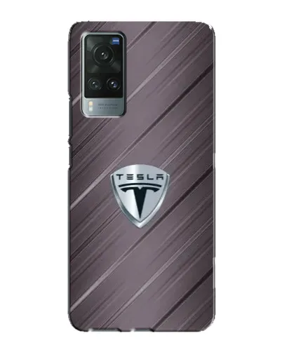 Чехол для Vivo X60 с картинкой «Металлическая текстура Tesla»
