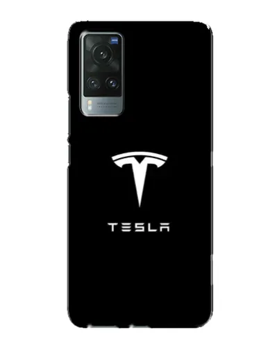 Чехол для Vivo X60 с картинкой «Tesla White Logo»