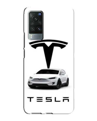 Чехол для Vivo X60 с картинкой «Tesla White Style»
