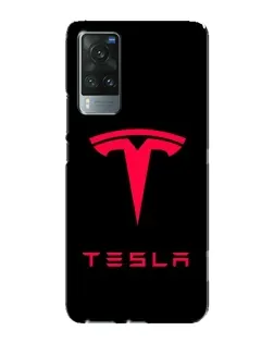 Чехол для Vivo X60 с картинкой «Tesla Red Logo»