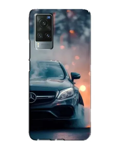 Чехол для Vivo X60 с картинкой «Mercedes — ночной город»
