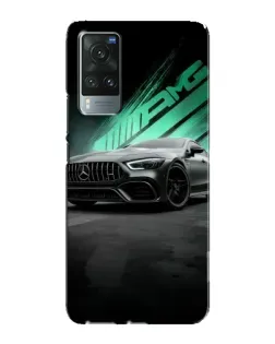 Чехол для Vivo X60 с картинкой «Темный Mercedes AMG»