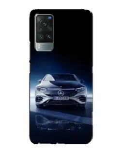 Чехол для Vivo X60 с картинкой «Ночной Mercedes EQ»