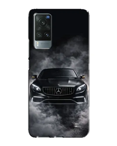 Чехол для Vivo X60 с картинкой «Mercedes в дыму»