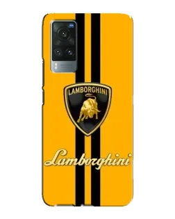 Чохол для Vivo X60 з картинкою «Lamborghini Stripe жовтий»