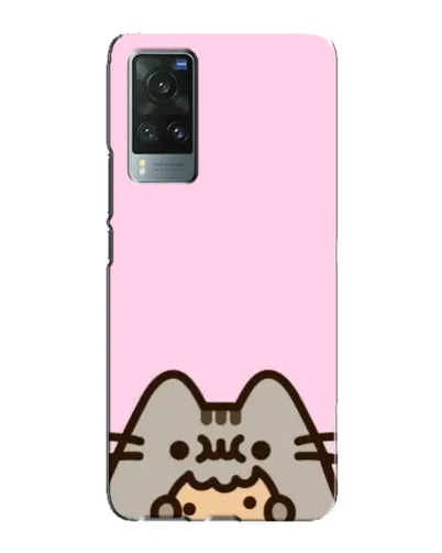Чехол для Vivo X60 с картинкой «Pusheen и печенье»
