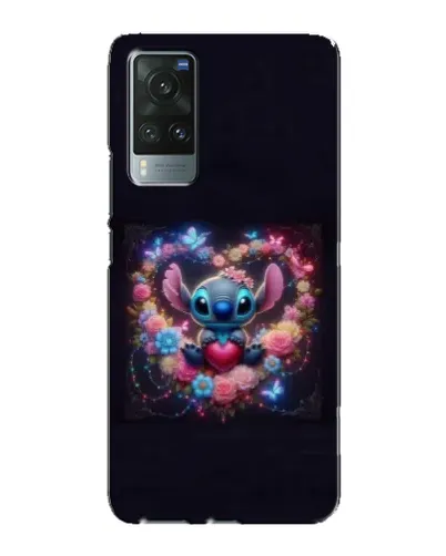 Чехол для Vivo X60 с картинкой «Stitch в цветах» Чехол для Vivo X60 с картинкой «Stitch в цветах»
