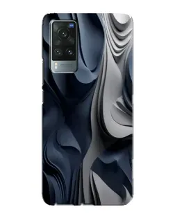 Чохол для Vivo X60 з картинкою «Об'ємні сині складки»