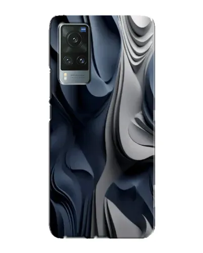 Чохол для Vivo X60 з картинкою «Об'ємні сині складки»