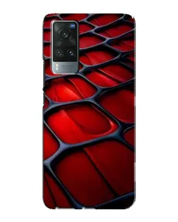 Чохол для Vivo X60 з картинкою «Червона глянцева сітка»