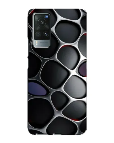 Чохол для Vivo X60 з картинкою «Об'ємна темна решітка»