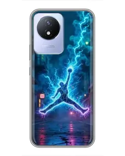 Чехол для Vivo Y02 с картинкой «Jordan Gold Jumpman» Чехол для Vivo Y02 с картинкой «Jordan Gold Jumpman»