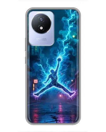 Чехол для Vivo Y02 с картинкой «Jordan Gold Jumpman»