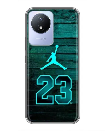 Чехол для Vivo Y02 с картинкой «Jordan Cyan 23»