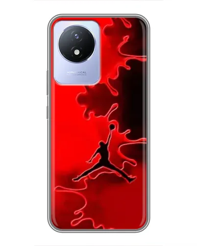 Чехол для Vivo Y02 с картинкой «Jordan Red Smoke»