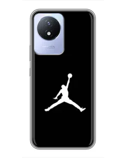 Чехол для Vivo Y02 с картинкой «Jordan Silhouette»