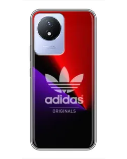 Чехол для Vivo Y02 с картинкой «Adidas Red Neon»