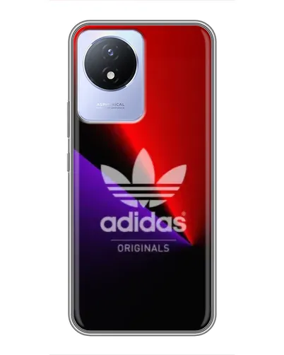 Чехол для Vivo Y02 с картинкой «Adidas Red Neon»