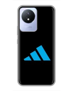 Чехол для Vivo Y02 с картинкой «Adidas Cyan Logo»
